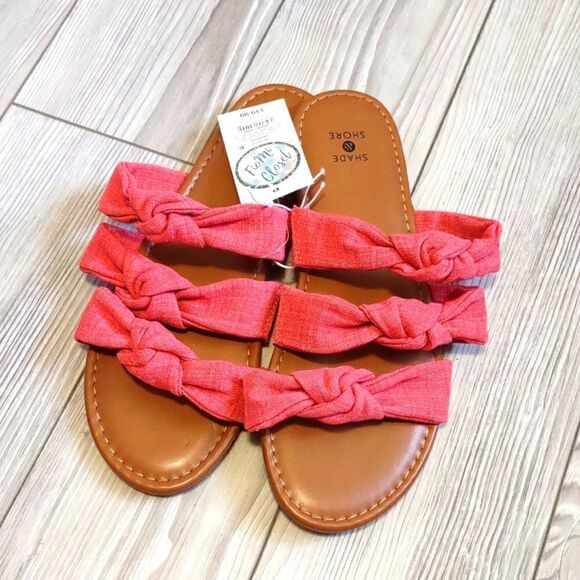 (9-1090) Shade & Shore Pink Maddie Sandals Size 8 - Picture 4 of 10